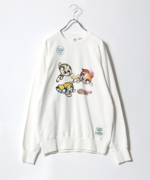 DISCUS ATHLETIC（ディスカス　アスレチック）の「DISCUS ATHLETIC×THE POWERPUFF GIRLS キャラクタープリントスウェットトレーナー メンズ レディース ユニセックス（スウェット・レディース・ホワイト/ブラック/ブラック系その他/ホワイト系その他・M/L）」の3枚目の写真