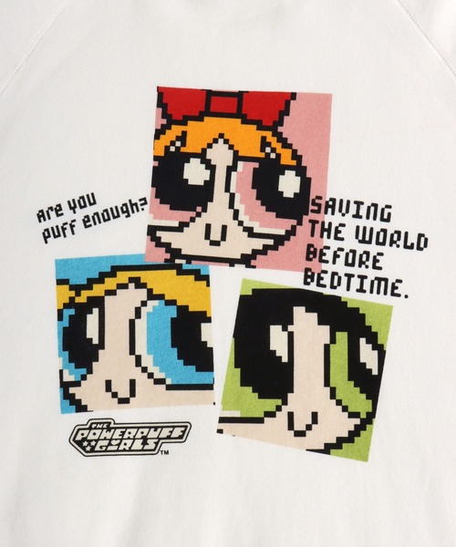 DISCUS ATHLETIC（ディスカス　アスレチック）の「DISCUS ATHLETIC×THE POWERPUFF GIRLS キャラクタープリントスウェットトレーナー メンズ レディース ユニセックス（スウェット・レディース・ホワイト/ブラック/ブラック系その他/ホワイト系その他・M/L）」の8枚目の写真