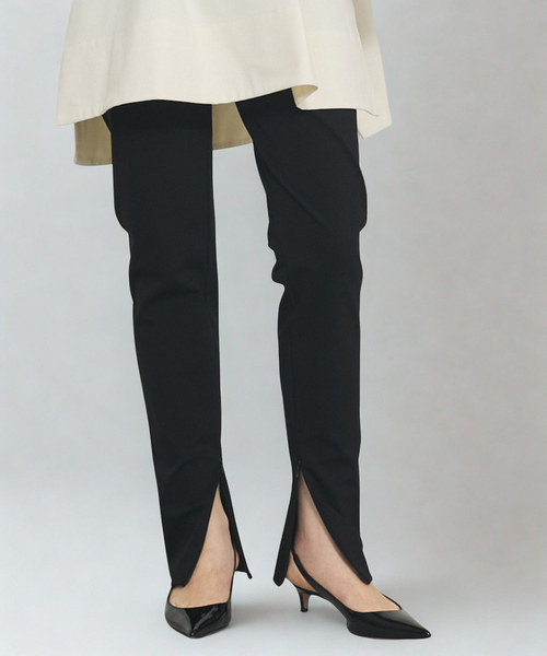 qualite(カリテ)の「在庫あるのみ!【美脚ライン】トリコットスリムパンツ/オフィスカジュアル/春服(その他パンツ・レディース・ブラック/ブラウン・38/36/34/40)」の1枚目の写真