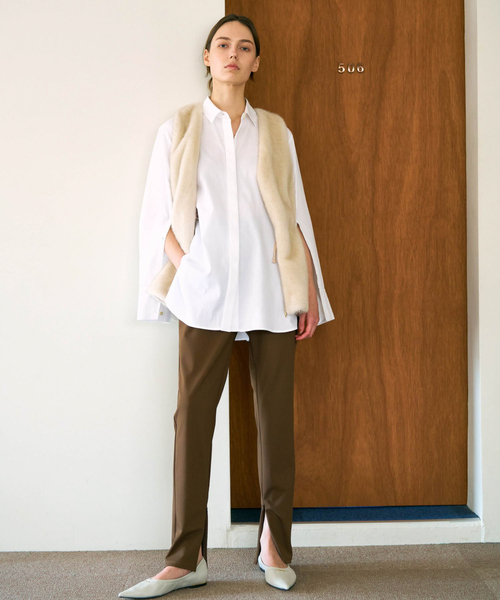 qualite(カリテ)の「在庫あるのみ!【美脚ライン】トリコットスリムパンツ/オフィスカジュアル/春服(その他パンツ・レディース・ブラック/ブラウン・38/36/34/40)」の17枚目の写真