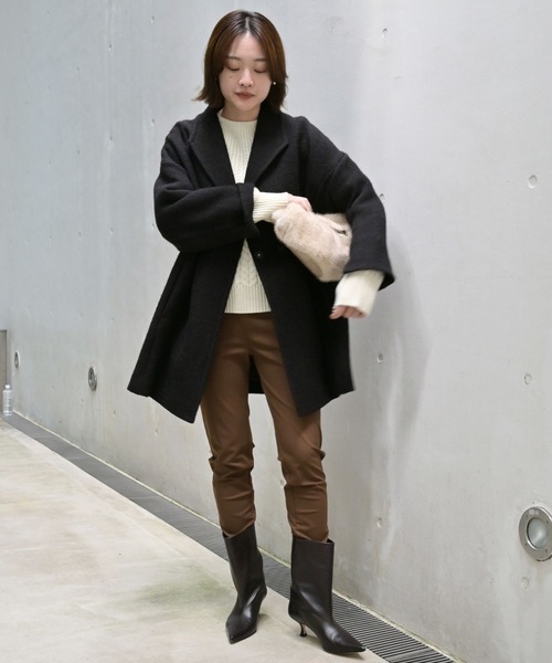 qualite(カリテ)の「在庫あるのみ!【美脚ライン】トリコットスリムパンツ/オフィスカジュアル/春服(その他パンツ・レディース・ブラック/ブラウン・38/36/34/40)」の9枚目の写真