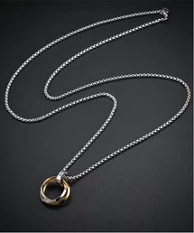 VIBGYOR（ヴィブジョー）の「リングペンダント ネックレス メンズ(BDS)（ネックレス）」