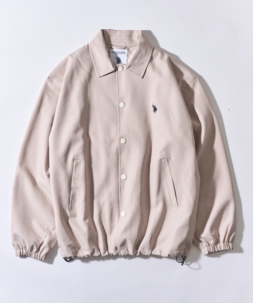 U.S. POLO ASSN.(ユーエスポロアッスン)の「【U.S. POLO ASSN.】Classical PONY クラシカルワンポイントロゴ ポニー刺繍 コーチジャケット COACH JACKET(その他アウター・メンズ・アイボリー/ブラック/カーキ・S/M/L)」の2枚目の写真