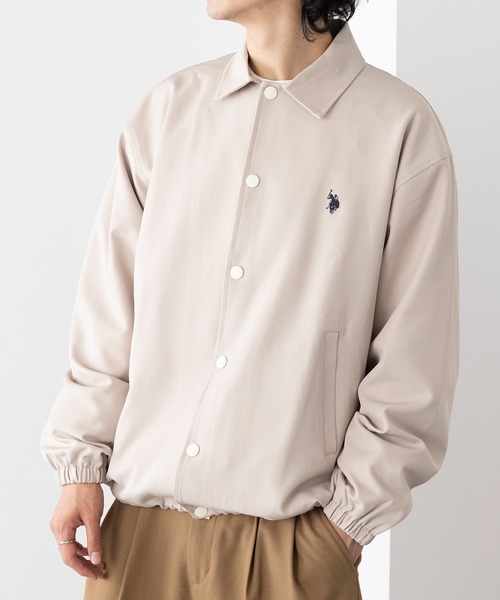U.S. POLO ASSN.(ユーエスポロアッスン)の「【U.S. POLO ASSN.】Classical PONY クラシカルワンポイントロゴ ポニー刺繍 コーチジャケット COACH JACKET(その他アウター・メンズ・アイボリー/ブラック/カーキ・S/M/L)」の6枚目の写真