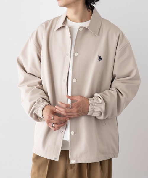 U.S. POLO ASSN.(ユーエスポロアッスン)の「【U.S. POLO ASSN.】Classical PONY クラシカルワンポイントロゴ ポニー刺繍 コーチジャケット COACH JACKET(その他アウター・メンズ・アイボリー/ブラック/カーキ・S/M/L)」の9枚目の写真