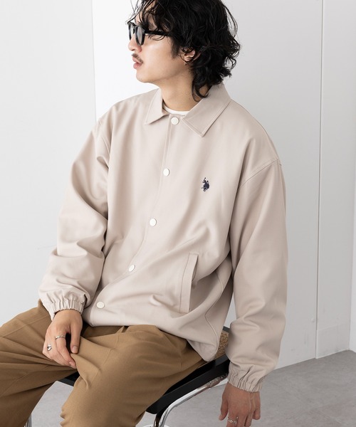 U.S. POLO ASSN.(ユーエスポロアッスン)の「【U.S. POLO ASSN.】Classical PONY クラシカルワンポイントロゴ ポニー刺繍 コーチジャケット COACH JACKET(その他アウター・メンズ・アイボリー/ブラック/カーキ・S/M/L)」の5枚目の写真