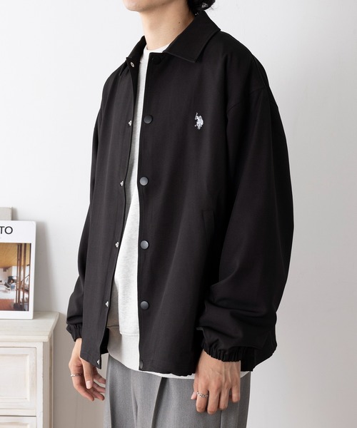 ラルフローレン　USA製　コーチジャケット　ブラック　ポニー刺繡　美品 セール】【U.S. POLO ASSN.】Classical PONY クラシカルワンポイント