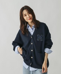 GLOBAL WORK | スウェットライクロゴVネックカーディガン/571352(カーディガン/ボレロ)