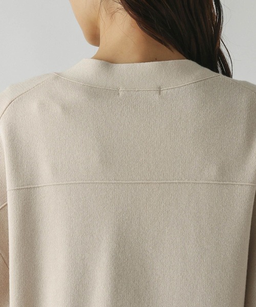 GLOBAL WORK（グローバルワーク）の「スウェットライクロゴVネックカーディガン/571352（カーディガン/ボレロ・レディース・オートミール/ネイビー・LARGE/MEDIUM）」の20枚目の写真