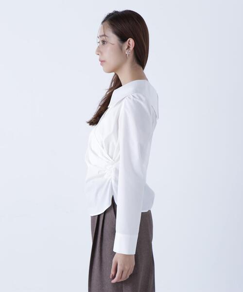 NATURAL BEAUTY BASIC(ナチュラルビューティーベーシック)の「◇カシュクールデザインブラウス(シャツ/ブラウス・レディース・ブラック/オフホワイト・MEDIUM/SMALL)」の19枚目の写真