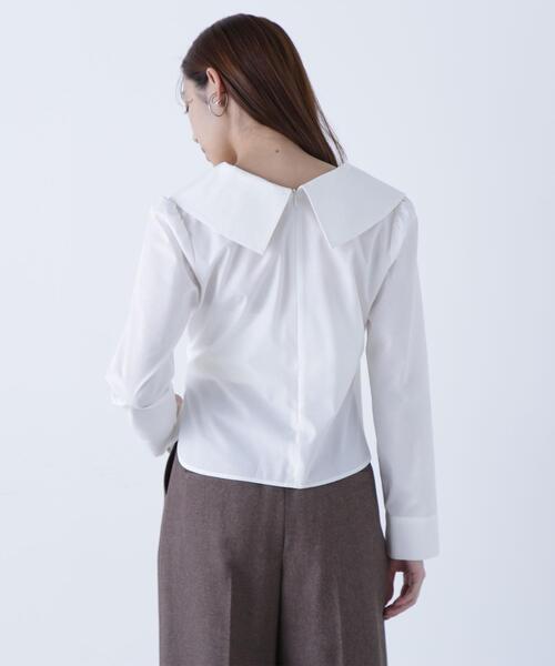 NATURAL BEAUTY BASIC(ナチュラルビューティーベーシック)の「◇カシュクールデザインブラウス(シャツ/ブラウス・レディース・ブラック/オフホワイト・MEDIUM/SMALL)」の20枚目の写真