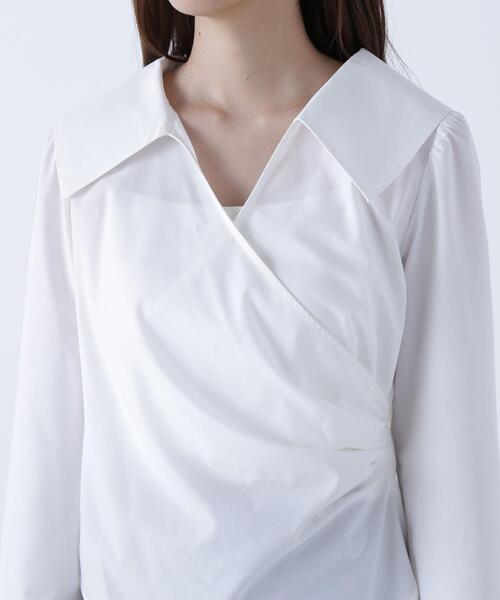 NATURAL BEAUTY BASIC(ナチュラルビューティーベーシック)の「◇カシュクールデザインブラウス(シャツ/ブラウス・レディース・ブラック/オフホワイト・MEDIUM/SMALL)」の21枚目の写真
