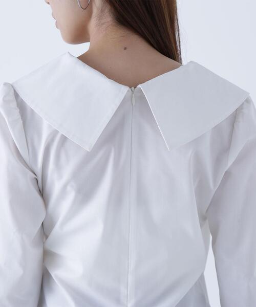 NATURAL BEAUTY BASIC(ナチュラルビューティーベーシック)の「◇カシュクールデザインブラウス(シャツ/ブラウス・レディース・ブラック/オフホワイト・MEDIUM/SMALL)」の22枚目の写真