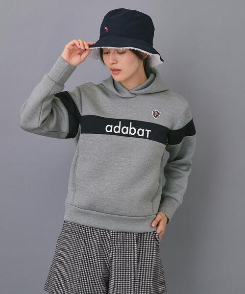 adabat（アダバット）の「【ADABAT NAVY】ブロッキングラインロゴフーディー（パーカー・レディース・グレー/ネイビー・38/40/42）」の11枚目の写真