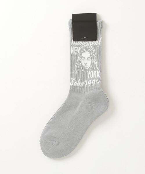 X-girl（エックスガール）の「MIX LOGO & FACE RIB SOCKS（ソックス/靴下・レディース・グレー/ピンク/ブラック・ONE SIZE）」の10枚目の写真