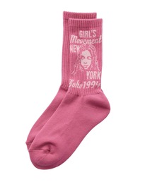 X-girl（エックスガール）の「MIX LOGO & FACE RIB SOCKS（ソックス/靴下・レディース）」