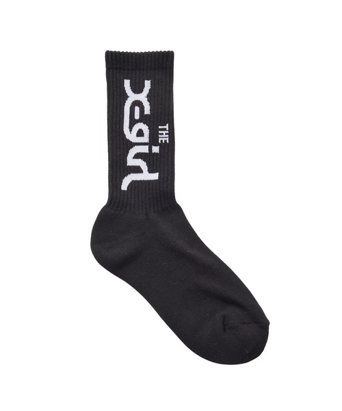 X-girl（エックスガール）の「MIX LOGO & FACE RIB SOCKS（ソックス/靴下・レディース・グレー/ピンク/ブラック・ONE SIZE）」の6枚目の写真