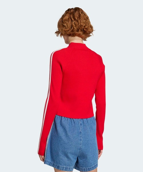 アディカラー スリーストライプス スリム ニット トラックトップ