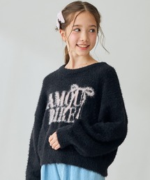 Amourire girl（アムリールガール）の「ジャガードシャギーロゴニット（ニット/セーター）」