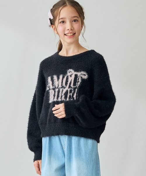 セール】ジャガードシャギーロゴニット（ニット/セーター）｜Amourire