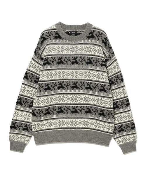BEAMS(ビームス)の「ホリデー クルーネック ニット(ニット/セーター・メンズ・グレー/ネイビー・M/L/S/XL)」の10枚目の写真