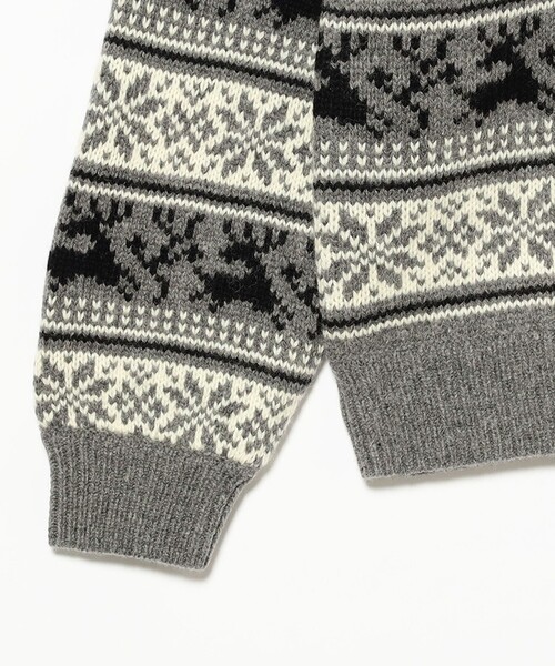 BEAMS(ビームス)の「ホリデー クルーネック ニット(ニット/セーター・メンズ・グレー/ネイビー・M/L/S/XL)」の3枚目の写真