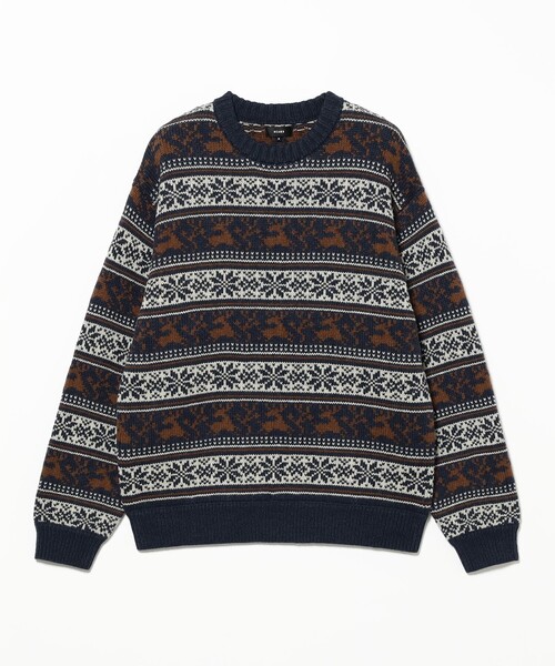 BEAMS(ビームス)の「ホリデー クルーネック ニット(ニット/セーター・メンズ・グレー/ネイビー・M/L/S/XL)」の6枚目の写真