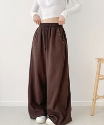 【陽葵】 Ladies スウェットパンツセットブラウンL 陽葵】 Ladies スウェットパンツセットブラウンL パンツ 綿100