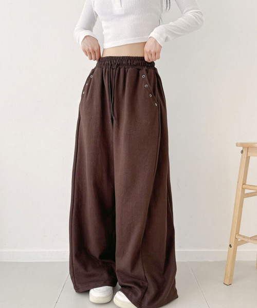 陽葵】 Ladies スウェットパンツセットブラウンL 陽葵】 Ladies