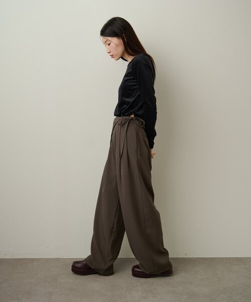 Omekashi（オメカシ）の「パンツスカーフセット（その他パンツ・レディース・ブラウン/ベージュ・38/36）」の3枚目の写真