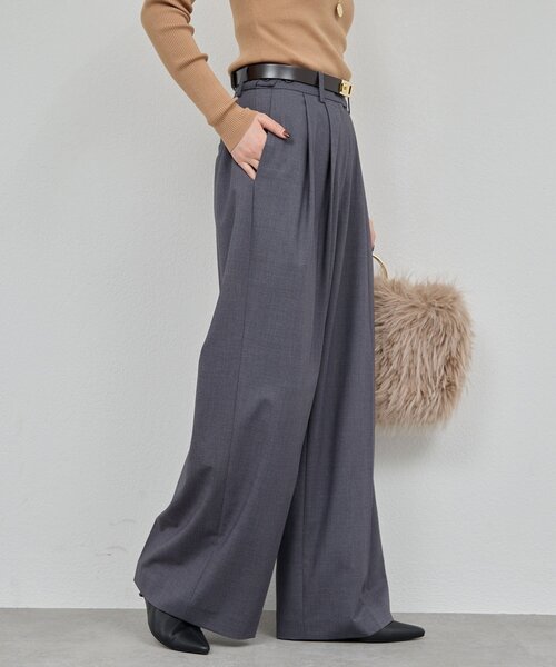 GALLARDAGALANTE（ガリャルダガランテ）の「【SACHIKOコラボ】2タックワイドパンツ（その他パンツ・レディース・ブラウン/グレー/モカ/ブラック・0/1）」の16枚目の写真