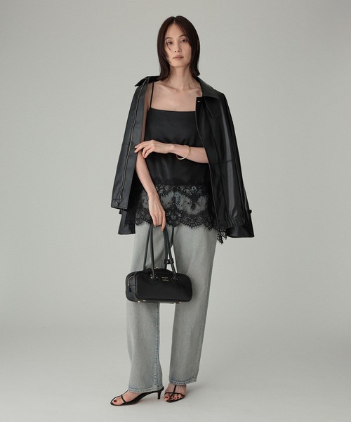 BABYLONE（バビロン）の「ヘムレースキャミソール（キャミソール・レディース・ブラック/オフホワイト・フリー）」の18枚目の写真