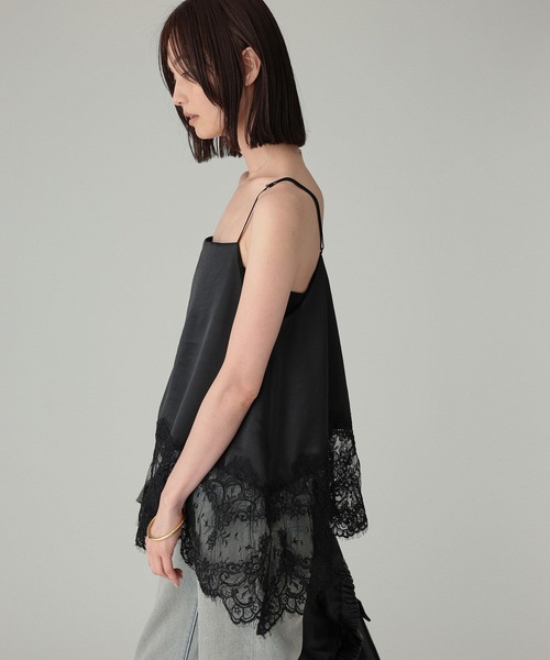 今季新品☆バビロン☆ヘムレースキャミソール　オフホワイト BABYLONE（バビロン） キャミソール ヘムレースキャミソール