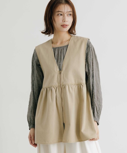 セール】切り替えZIPフレアベスト（ベスト）｜studio CLIP（スタディオ