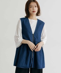 studio CLIP | 切り替えZIPフレアベスト(ベスト)