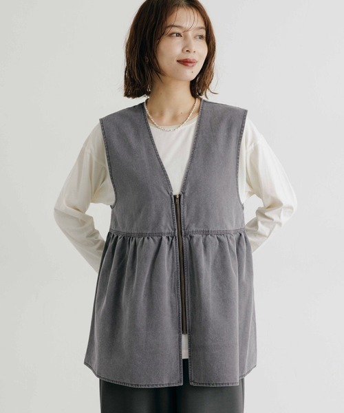 セール】切り替えZIPフレアベスト（ベスト）｜studio CLIP（スタディオ