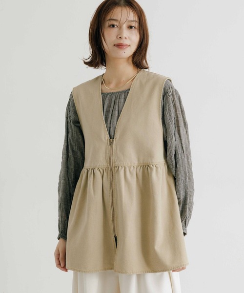 セール】切り替えZIPフレアベスト（ベスト）｜studio CLIP（スタディオ