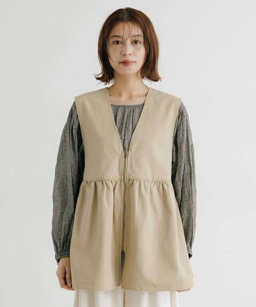 セール】切り替えZIPフレアベスト（ベスト）｜studio CLIP（スタディオ