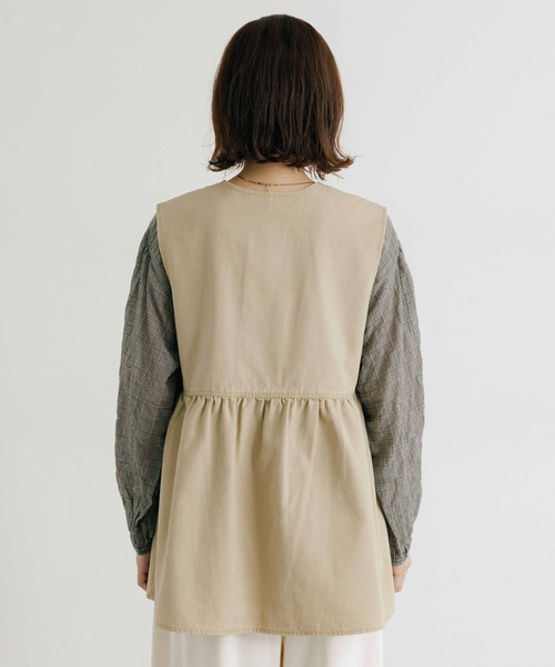 studio CLIP（スタディオクリップ）の「切り替えZIPフレアベスト（ベスト・レディース・ブラック/ライトブルー/ベージュ・FREE）」の21枚目の写真