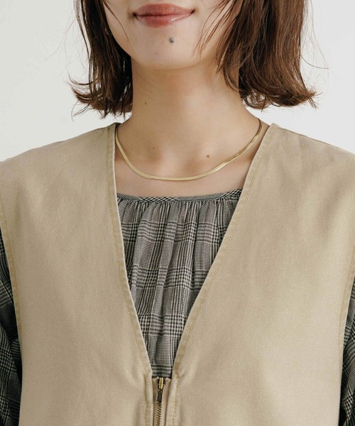 studio CLIP（スタディオクリップ）の「切り替えZIPフレアベスト（ベスト・レディース・ブラック/ライトブルー/ベージュ・FREE）」の22枚目の写真