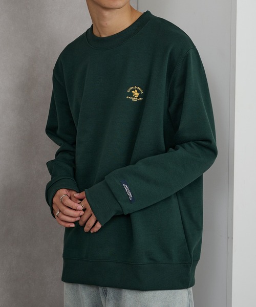 Santa Barbara Polo & Racquet Club(サンタ・バーバラ・ポロ & ラケット・クラブ)の「【SANTA BARBARA】T/C裏毛 ワッペントレーナー(スウェット・メンズ・オートミール/ネイビー/グリーン/チャコールグレー・L/LL/M)」の4枚目の写真