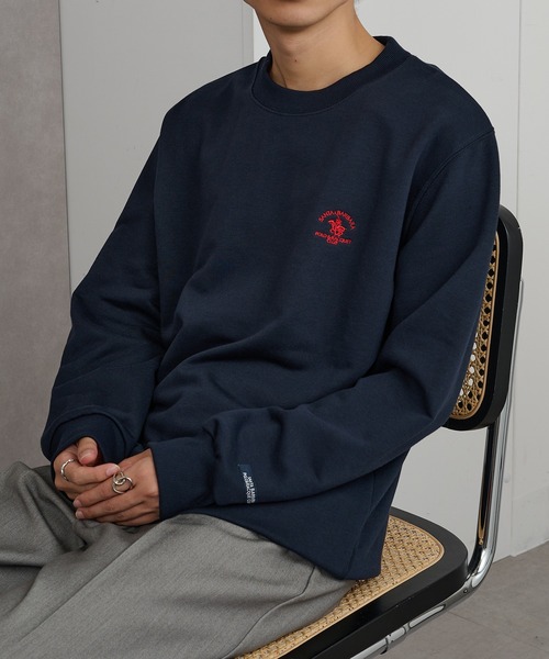 Santa Barbara Polo & Racquet Club(サンタ・バーバラ・ポロ & ラケット・クラブ)の「【SANTA BARBARA】T/C裏毛 ワッペントレーナー(スウェット・メンズ・オートミール/ネイビー/グリーン/チャコールグレー・L/LL/M)」の7枚目の写真