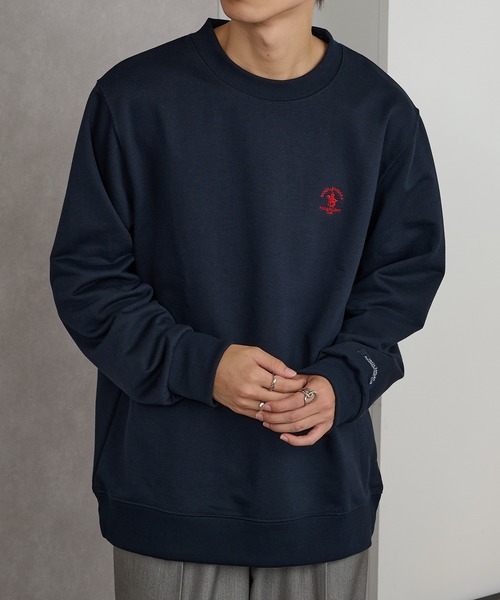 Santa Barbara Polo & Racquet Club(サンタ・バーバラ・ポロ & ラケット・クラブ)の「【SANTA BARBARA】T/C裏毛 ワッペントレーナー(スウェット・メンズ・オートミール/ネイビー/グリーン/チャコールグレー・L/LL/M)」の5枚目の写真