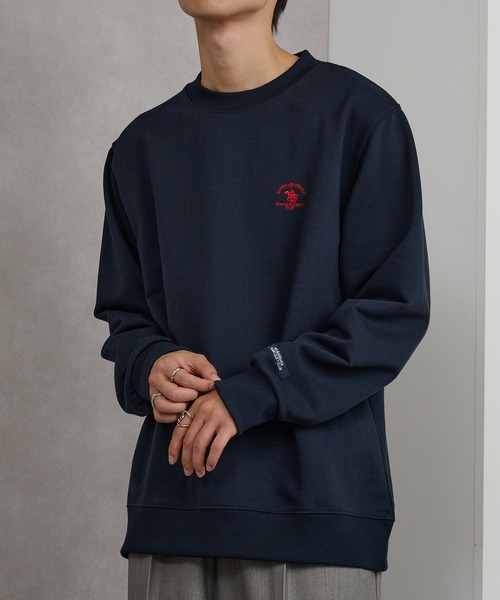 Santa Barbara Polo & Racquet Club(サンタ・バーバラ・ポロ & ラケット・クラブ)の「【SANTA BARBARA】T/C裏毛 ワッペントレーナー(スウェット・メンズ・オートミール/ネイビー/グリーン/チャコールグレー・L/LL/M)」の6枚目の写真