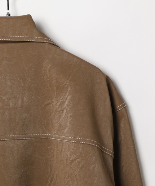 セール】LAND MUSEUM／ステッチレザーブルゾン（ブルゾン）｜LAND