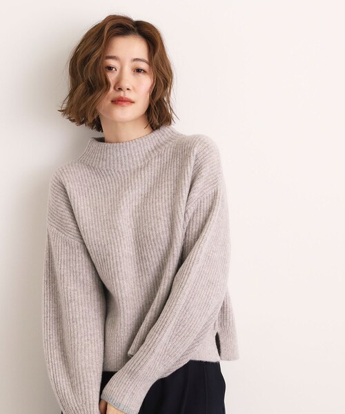 grove（グローブ）の「【洗える】ふんわりウール混ボトルネックニット（ニット/セーター・レディース・ライトグレー/ベージュ/オフホワイト/ピンク/ブルー系その他・02/03/01/04/05）」の3枚目の写真