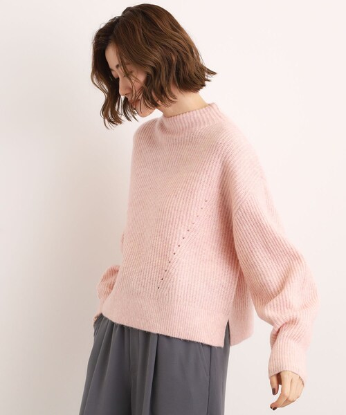grove（グローブ）の「【洗える】ふんわりウール混ボトルネックニット（ニット/セーター・レディース・ライトグレー/ベージュ/オフホワイト/ピンク/ブルー系その他・02/03/01/04/05）」の5枚目の写真
