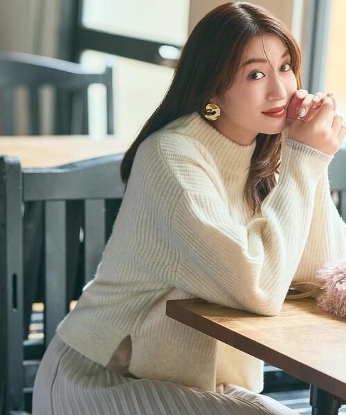 grove（グローブ）の「【洗える】ふんわりウール混ボトルネックニット（ニット/セーター・レディース・ライトグレー/ベージュ/オフホワイト/ピンク/ブルー系その他・02/03/01/04/05）」の11枚目の写真