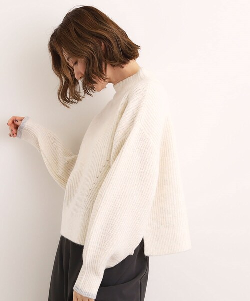 grove（グローブ）の「【洗える】ふんわりウール混ボトルネックニット（ニット/セーター・レディース・ライトグレー/ベージュ/オフホワイト/ピンク/ブルー系その他・02/03/01/04/05）」の12枚目の写真