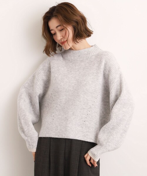 grove（グローブ）の「【洗える】ふんわりウール混ボトルネックニット（ニット/セーター・レディース・ライトグレー/ベージュ/オフホワイト/ピンク/ブルー系その他・02/03/01/04/05）」の16枚目の写真